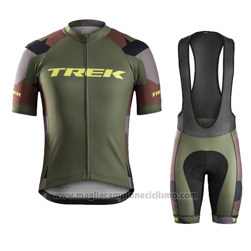 2016 Abbigliamento Ciclismo Trek Bontrager Vede Militare Manica Corta e Salopette